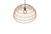Lampa wisząca z przędzy papierowej brązowa owalna boho rystykalna industrialna minimalistyczna nad stół do salonu sypialni PAULETTE R36141026 Rl